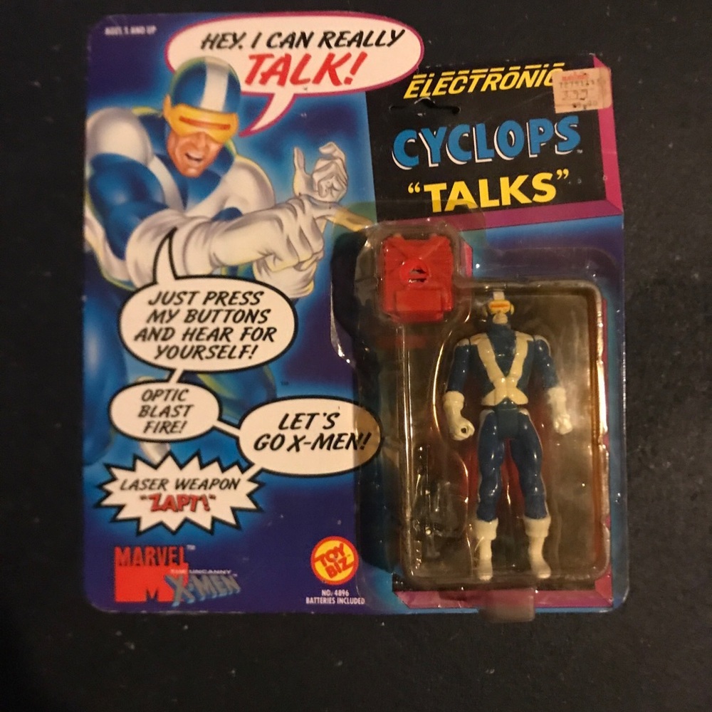 Vintage 1991 ~ Marvel X-Men Electronic CYCLOPS Talks Action Figure By ToyBiz